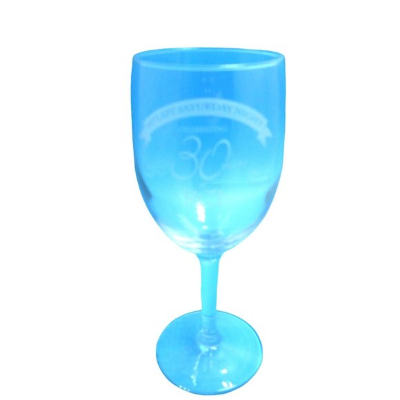 RCI Siplast Saturday Night Wine Glass Celebrating 30 Year Stemmed Clear 10 ounce - Picture 1 of 8